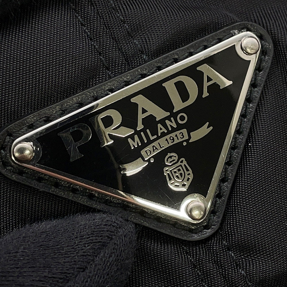 PRADA Flight cap Size L Black2HC180 Nylon Fur