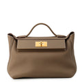 HERMES Sac Van Quatre 24/24 Etoupe Togo Leather Swift Leather Size 29