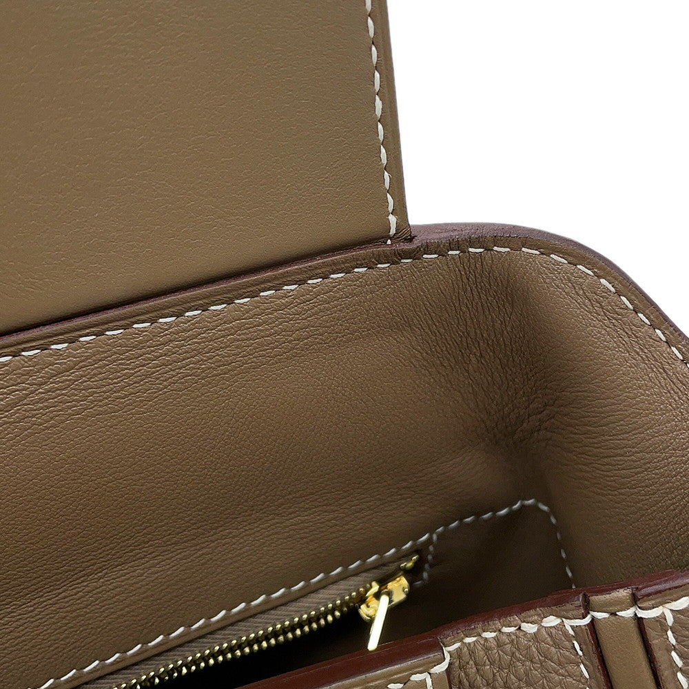 HERMES Sac Van Quatre 24/24 Etoupe Togo Leather Swift Leather Size 29
