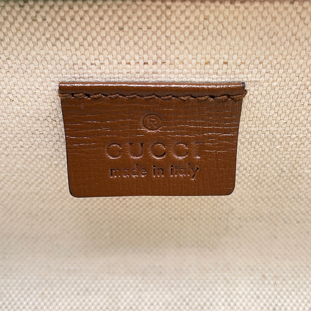 GUCCI Fake knot print suitcase Beige/Brown611642 GG Supreme Leather Size Medium