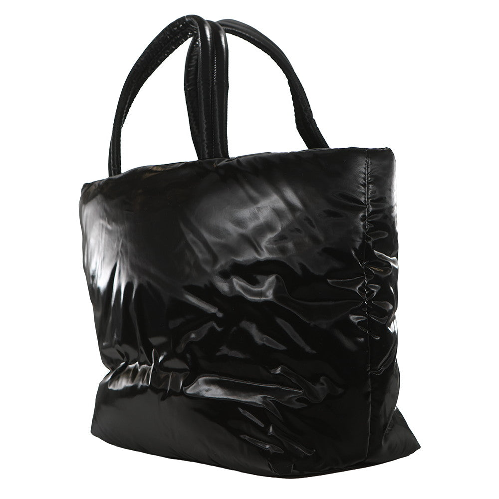SAINT LAURENT PARIS Wide Puffer Tote Bag Black756269 Nylon