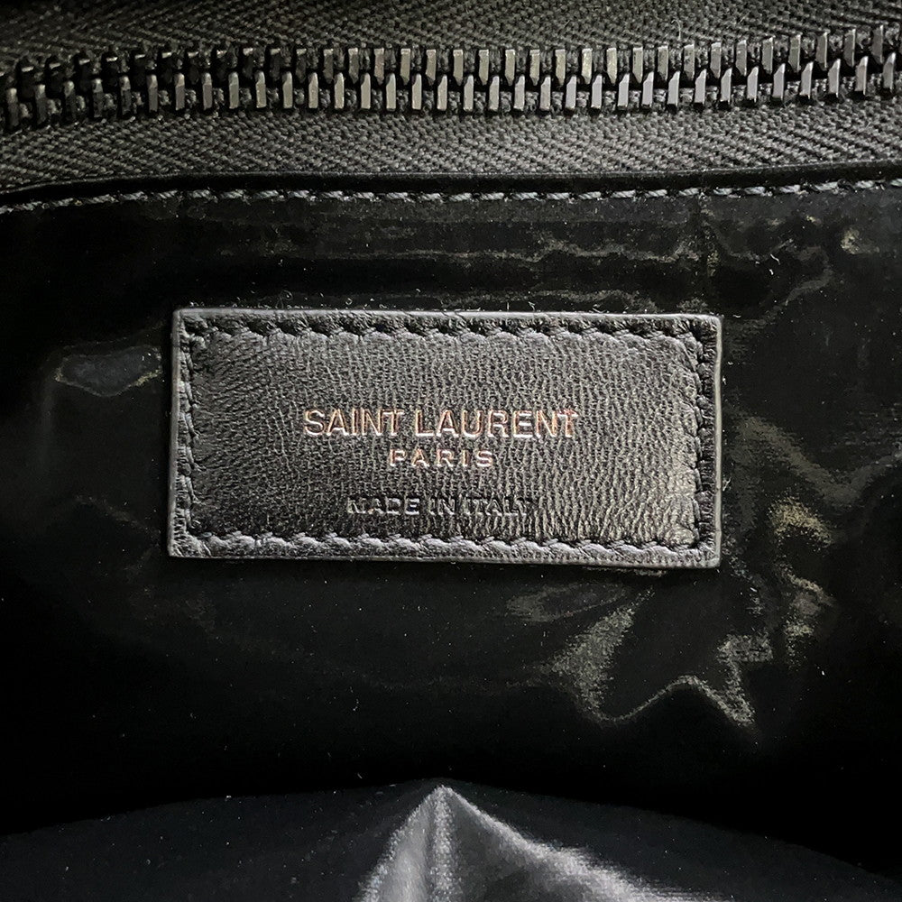 SAINT LAURENT PARIS Wide Puffer Tote Bag Black756269 Nylon