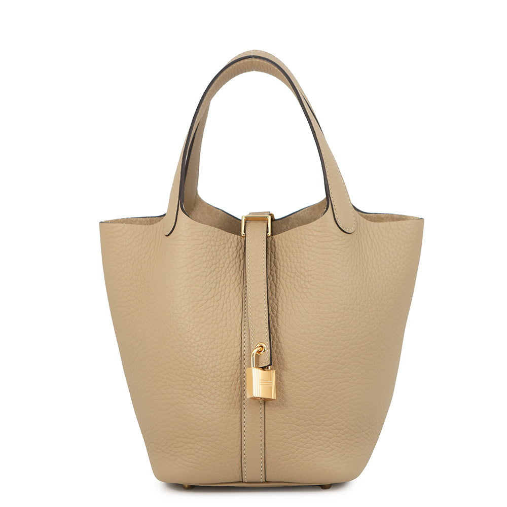 HERMES Picotin Padlock Trench Taurillon Clemence Size PM