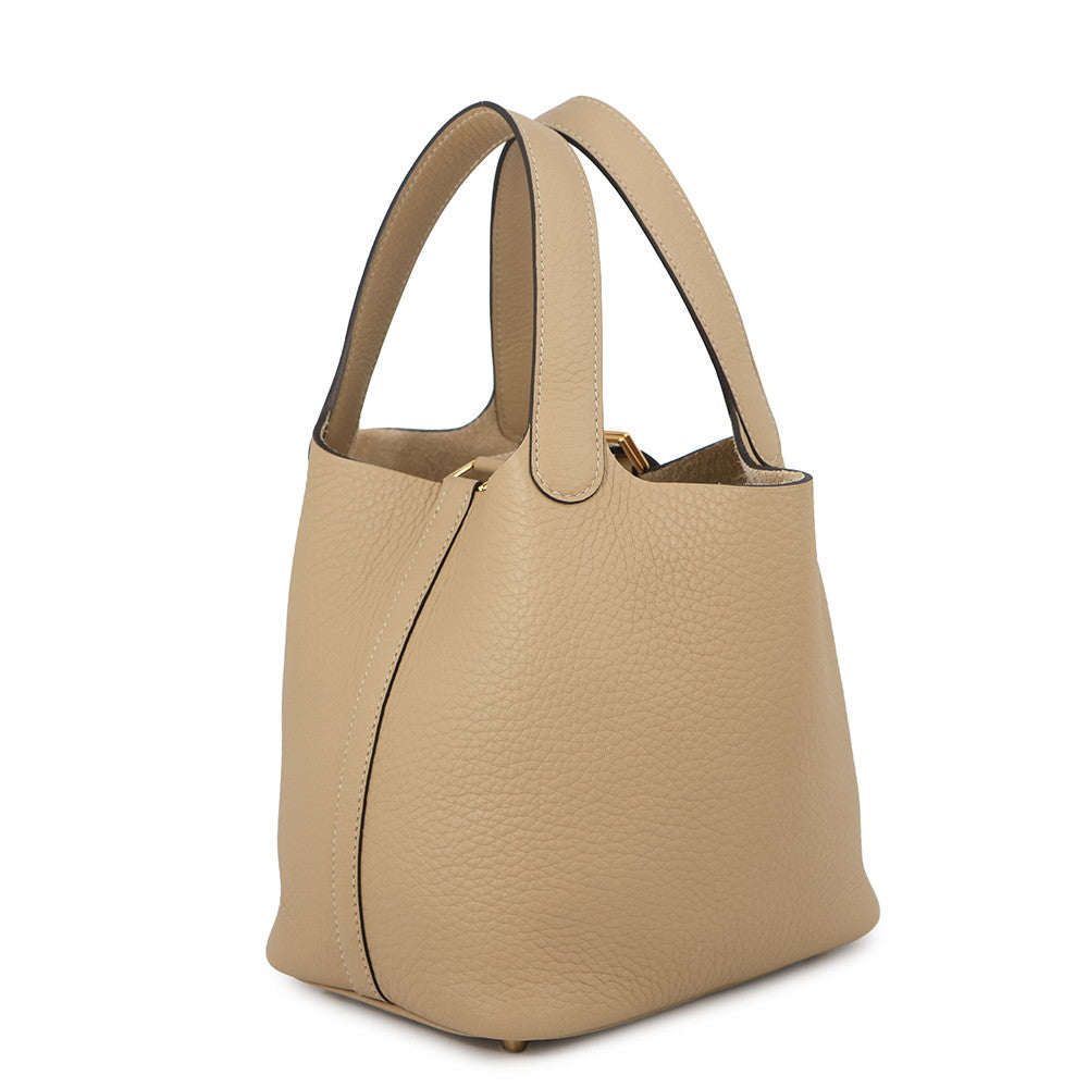 HERMES Picotin Padlock Trench Taurillon Clemence Size PM