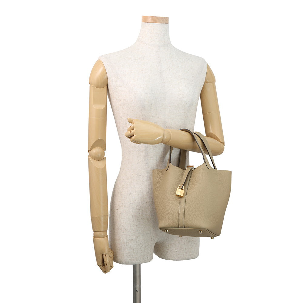 HERMES Picotin Padlock Trench Taurillon Clemence Size PM