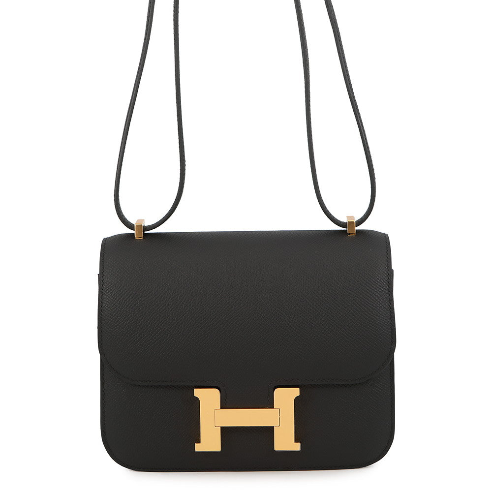 HERMES Constance 3 Miroir Black Epsom Size Mini