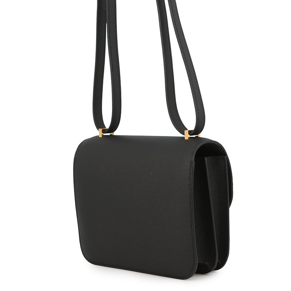 HERMES Constance 3 Miroir Black Epsom Size Mini