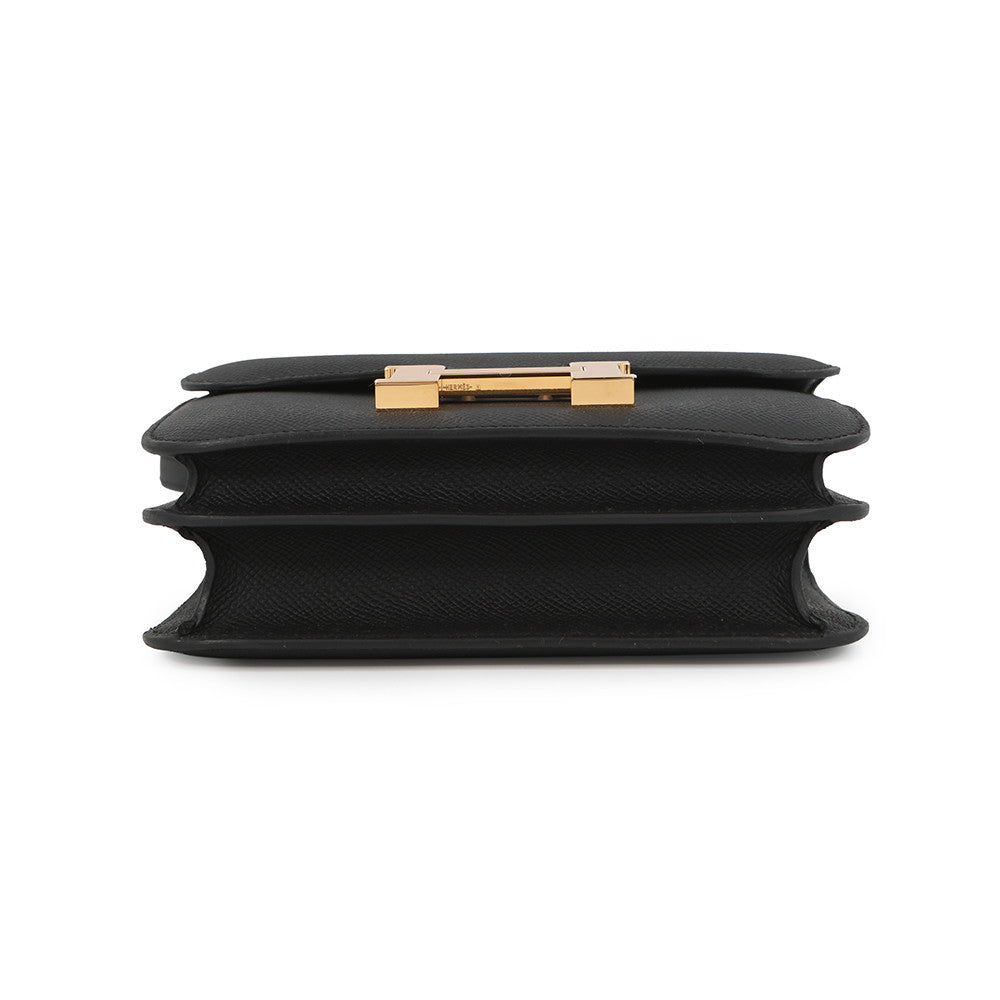 HERMES Constance 3 Miroir Black Epsom Size Mini