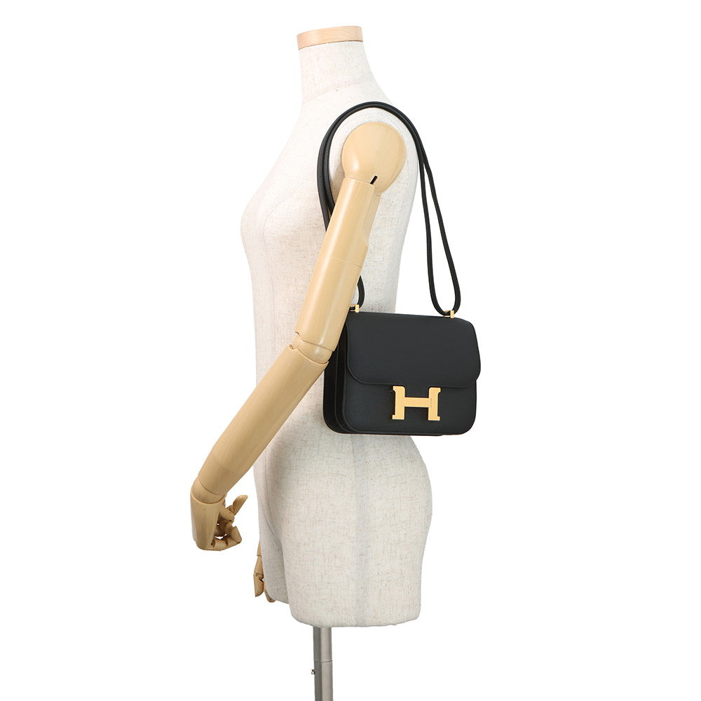 HERMES Constance 3 Miroir Black Epsom Size Mini