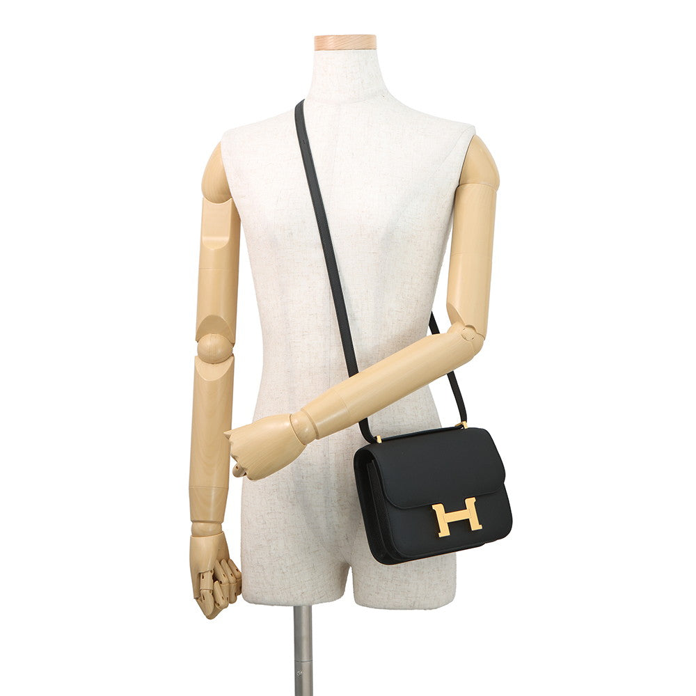 HERMES Constance 3 Miroir Black Epsom Size Mini