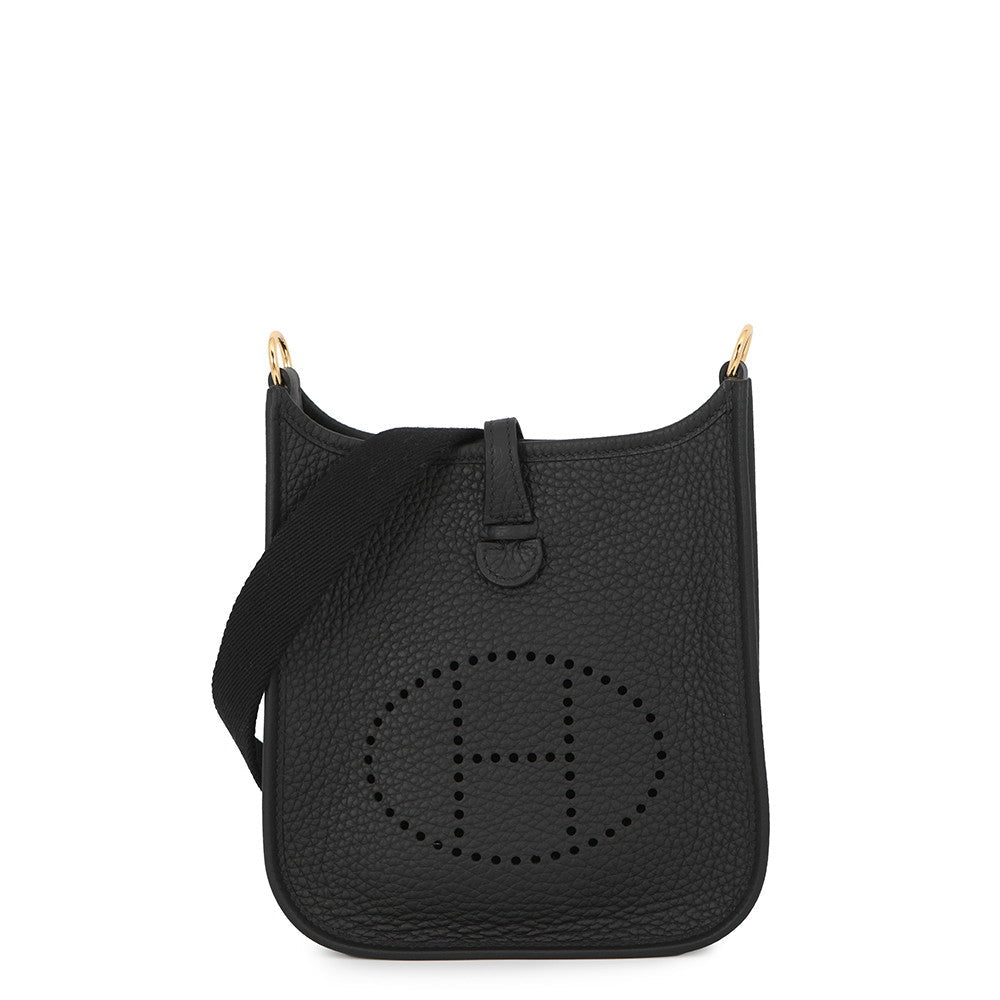 HERMES Evelyne Amazon Long Black Taurillon Clemence Size TPM