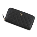 CHANEL Matelasse Zip Around Chozai Cloth BlackAP0242 Caviar Leather