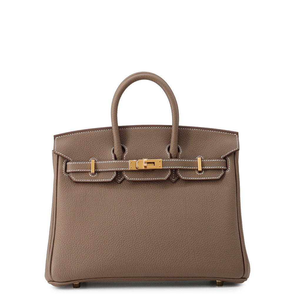 HERMES Birkin Etoupe Togo Leather Size 25