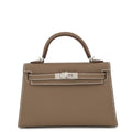 HERMES Mini Kelly 2 Etoupe Epsom