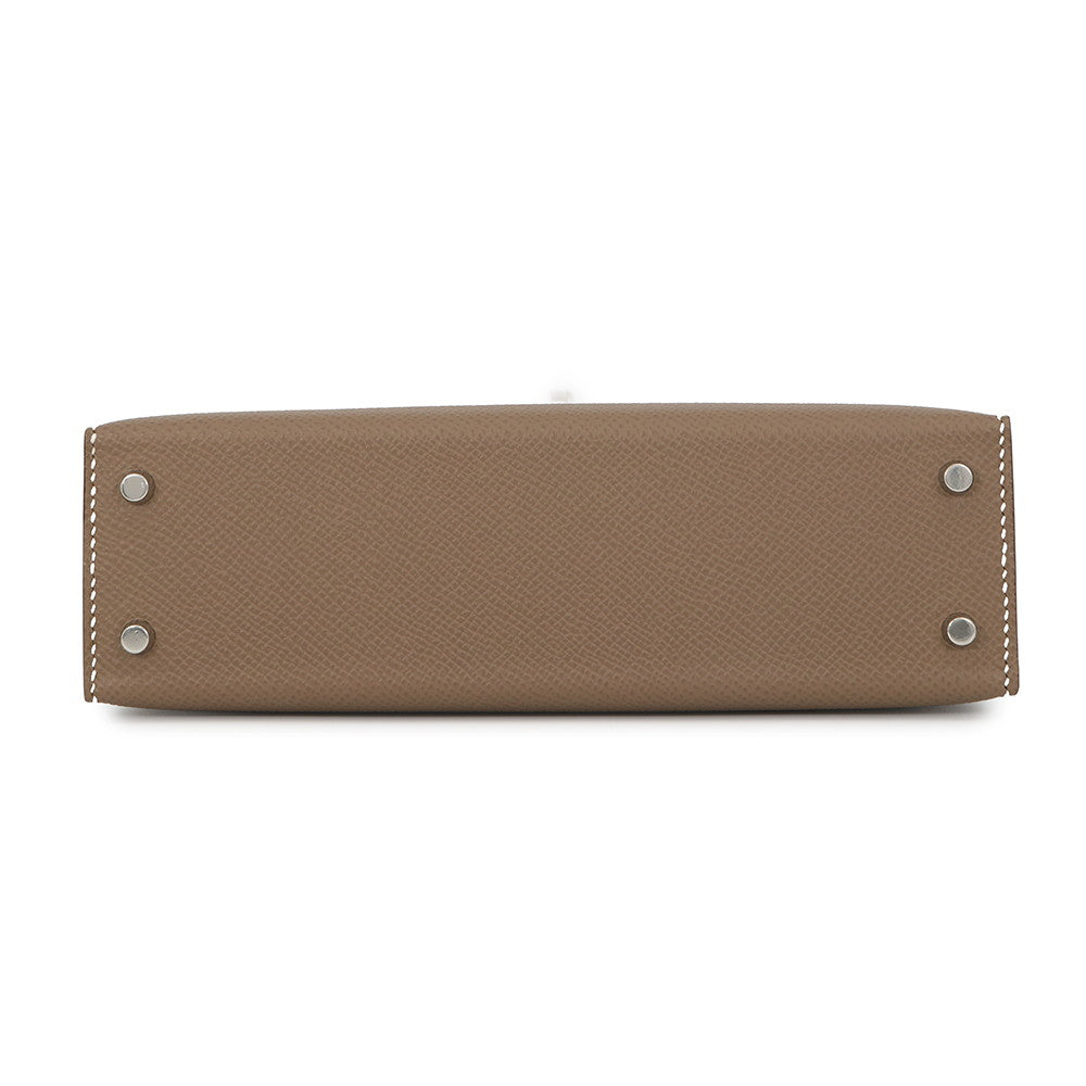 HERMES Mini Kelly 2 Etoupe Epsom
