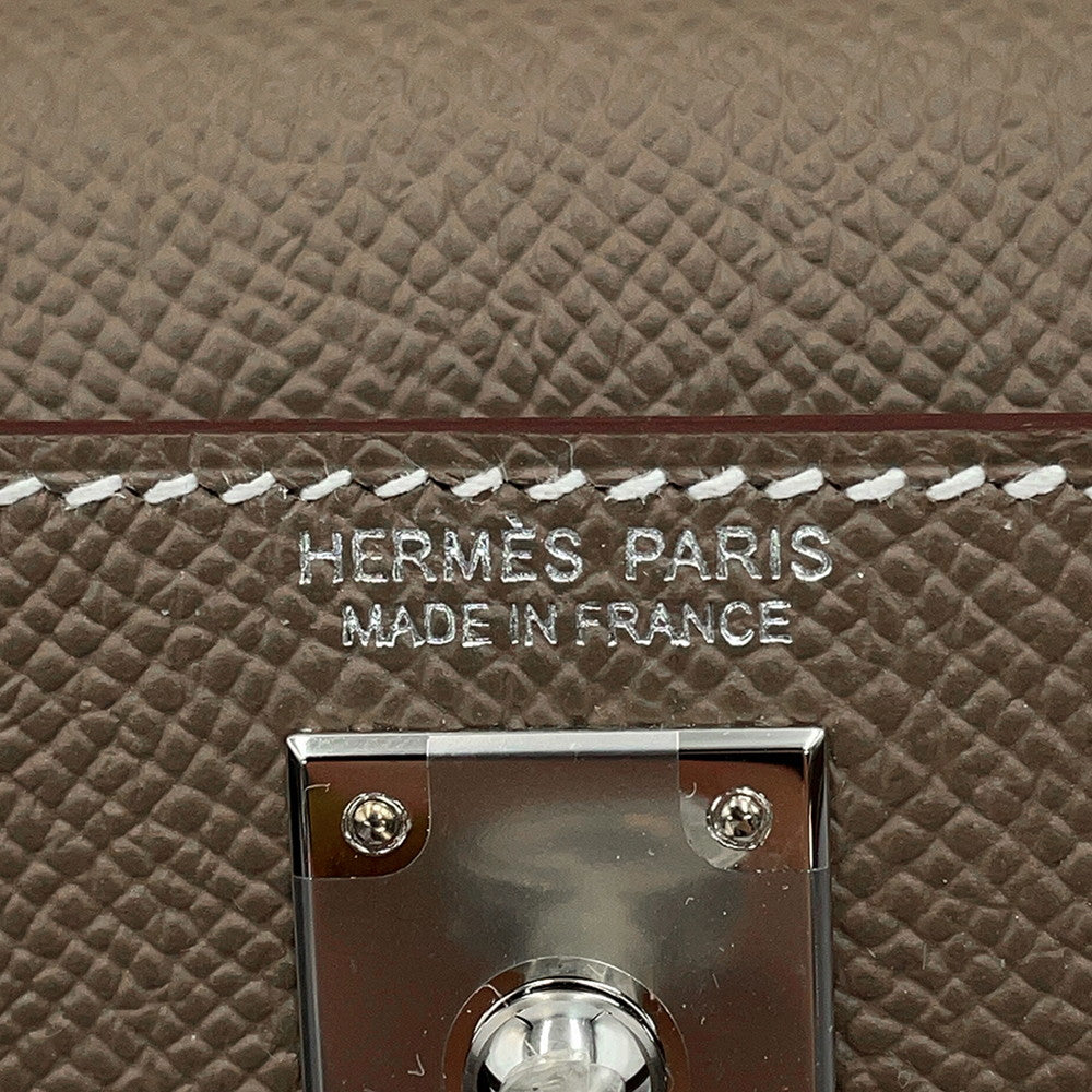 HERMES Mini Kelly 2 Etoupe Epsom
