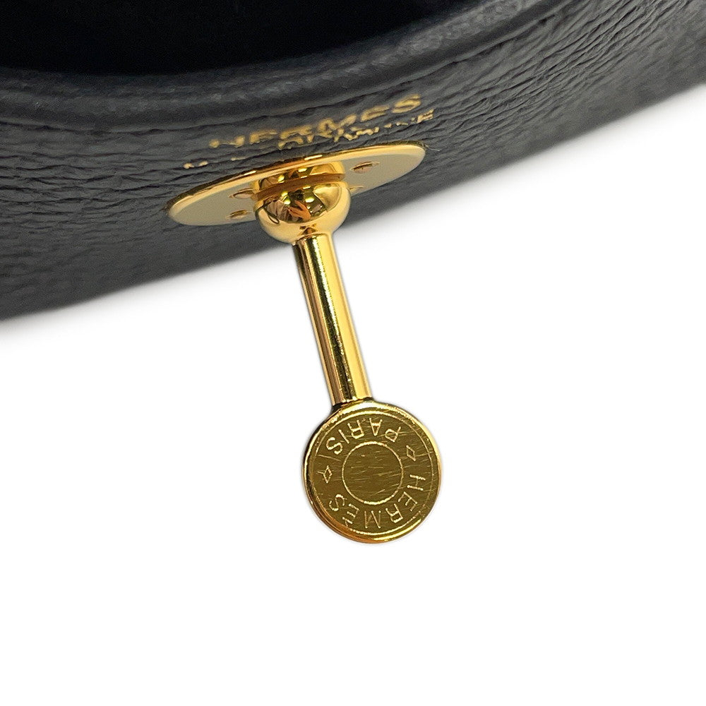 HERMES Lindy Black Taurillon Clemence Size Mini