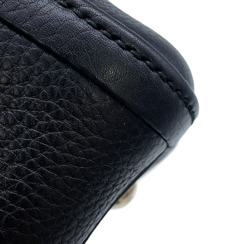 GUCCI Soho Interlocking G Tote Bag Black336751 Leather