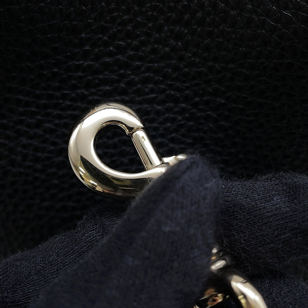 GUCCI Soho Interlocking G Tote Bag Black336751 Leather