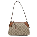 GUCCI GG Emblem Shoulder Bag Beige/Brown815218 GG Supreme Leather Size Small