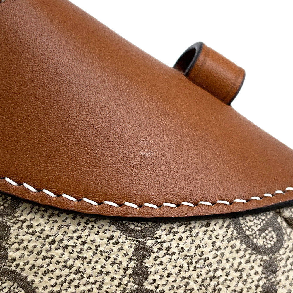 GUCCI GG Emblem Shoulder Bag Beige/Brown815218 GG Supreme Leather Size Small