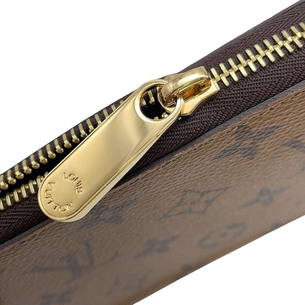 LOUIS VUITTON Zippy Wallet NoirM82444 Monogram Reverse Canvas