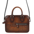 Berluti Calligraphy Jules Gulliver 2-Way Handbag Brown Leather