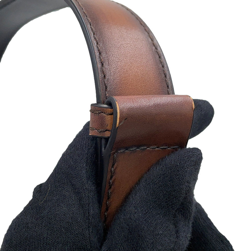 Berluti Calligraphy Jules Gulliver 2-Way Handbag Brown Leather