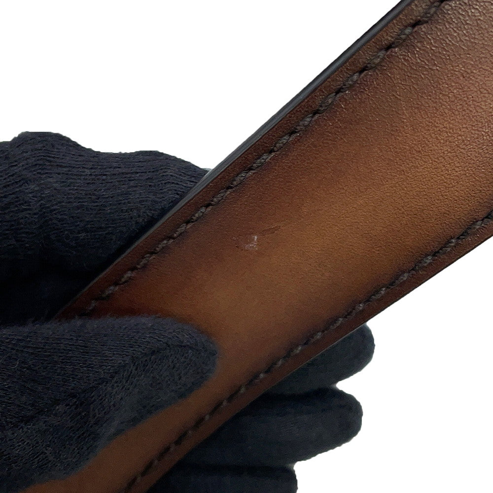 Berluti Calligraphy Jules Gulliver 2-Way Handbag Brown Leather