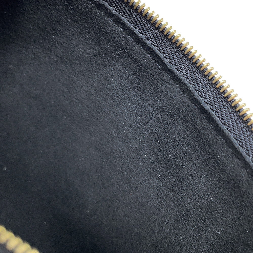 LOUIS VUITTON Pochette Double Zip NoirM80787 Bicolor Monogram Empreinte Leather