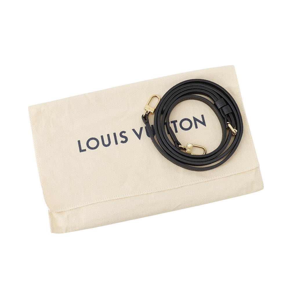 LOUIS VUITTON Pochette Double Zip NoirM80787 Bicolor Monogram Empreinte Leather