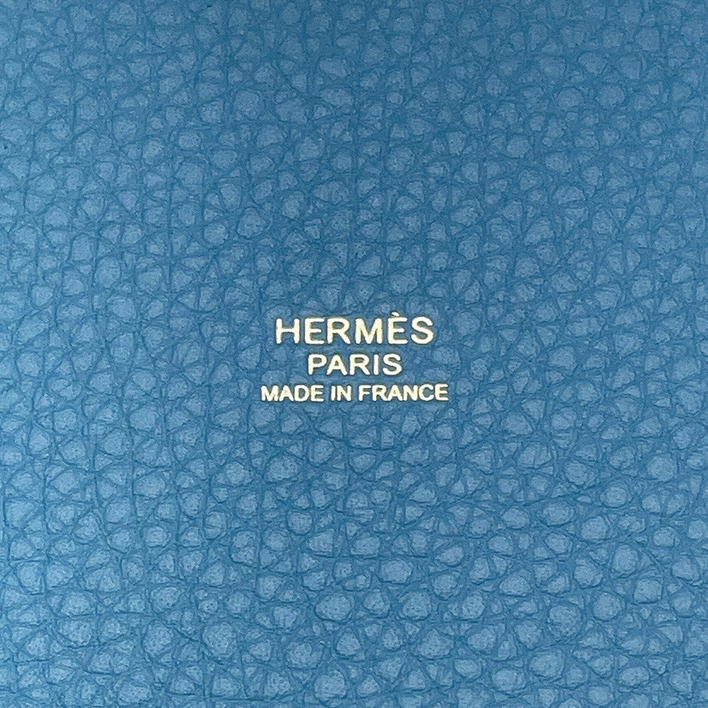 HERMES Picotin Lock New Blue Jean Taurillon Clemence Size PM