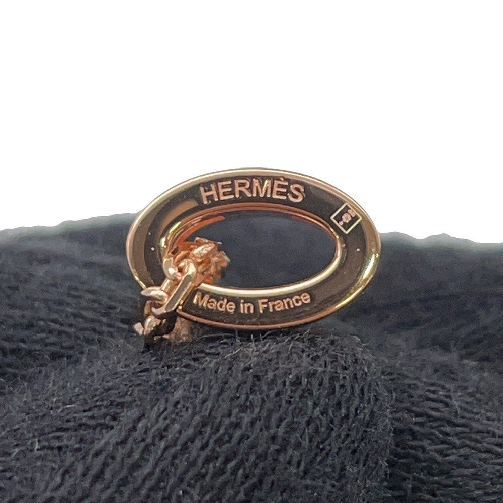 HERMES Pop Ash Necklace Size Mini White Lacquer Gold Plated