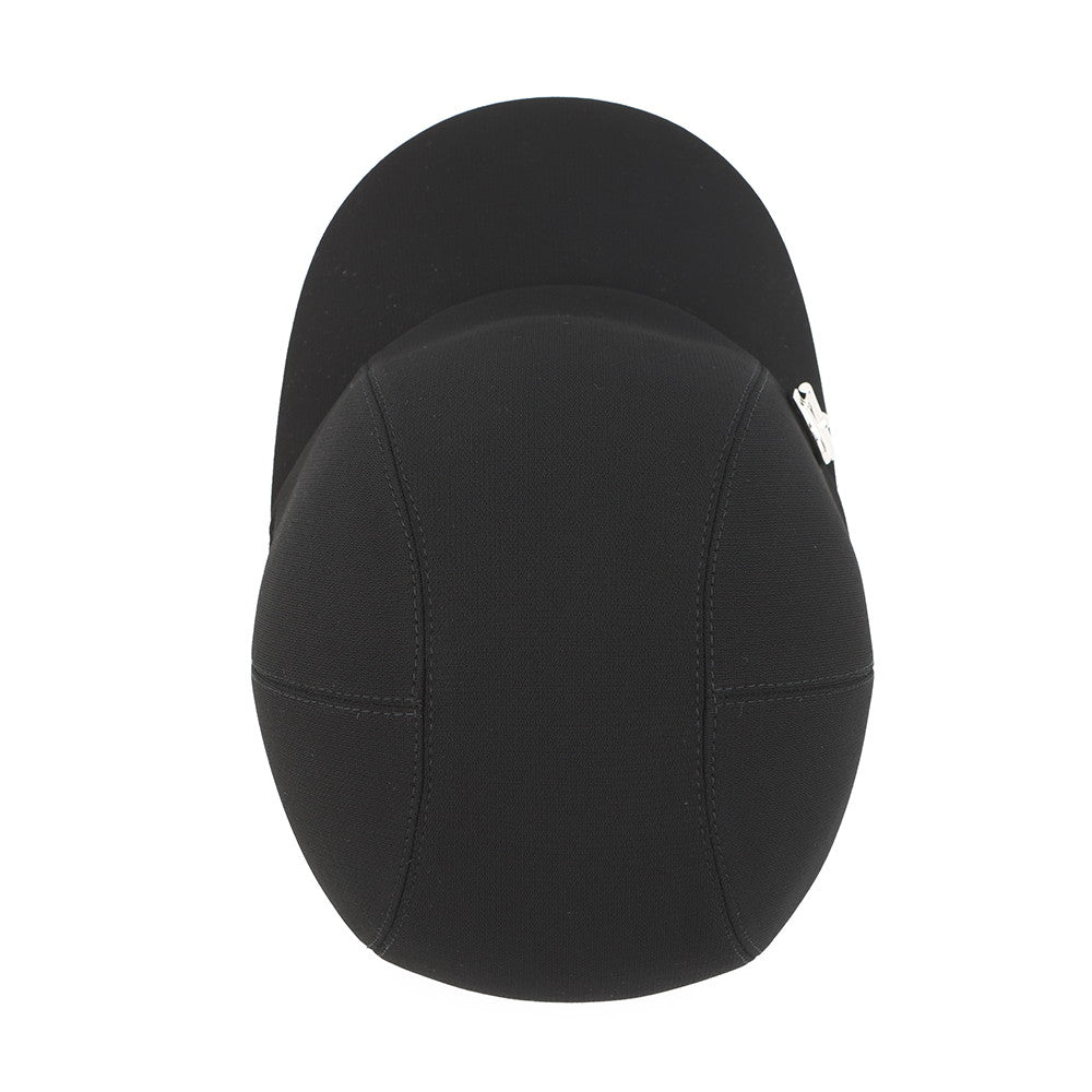 HERMES Cap Manon Glennan Size 58 Black Rayon96% Polyurethane4%