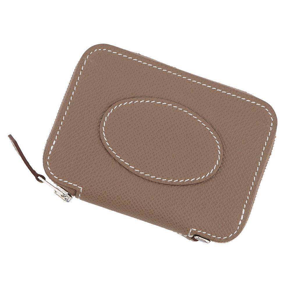 HERMES Macaron Compact Etoupe Epsom