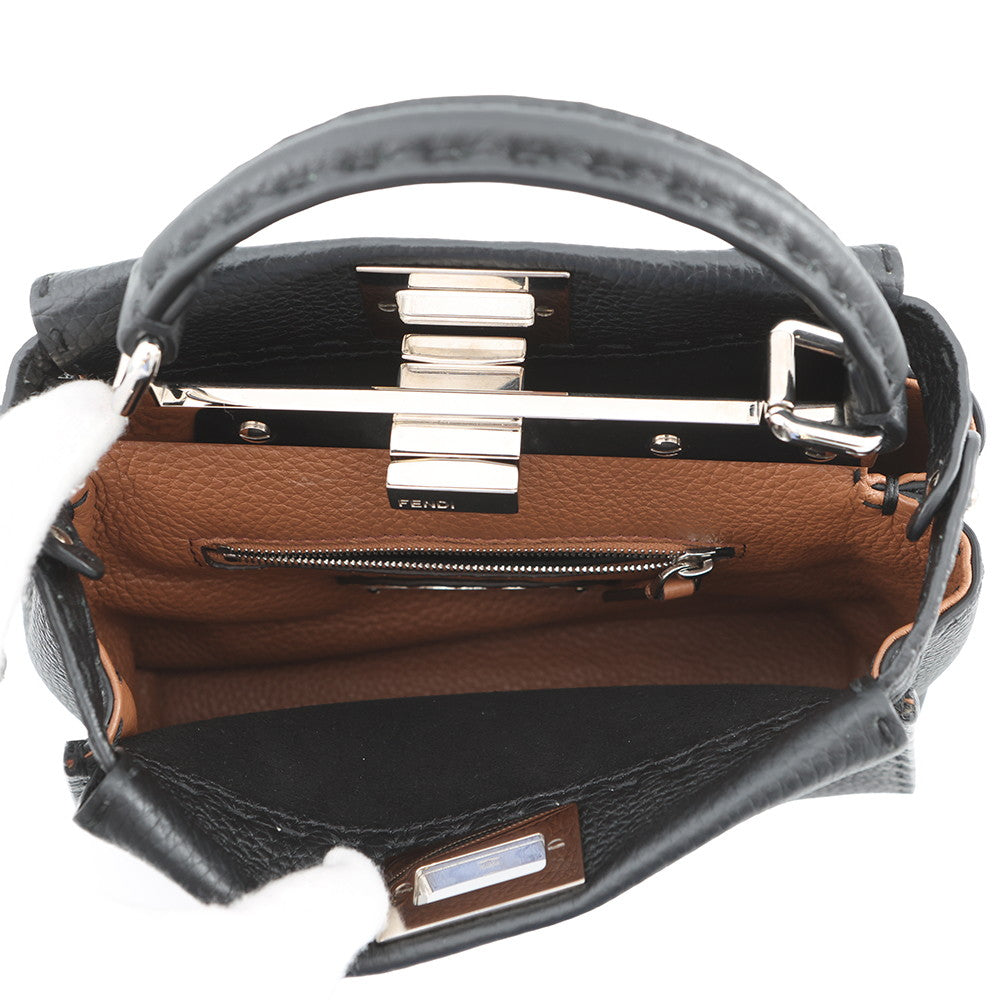 FENDI Peekaboo Selleria Black8BN244 Leather Size Mini