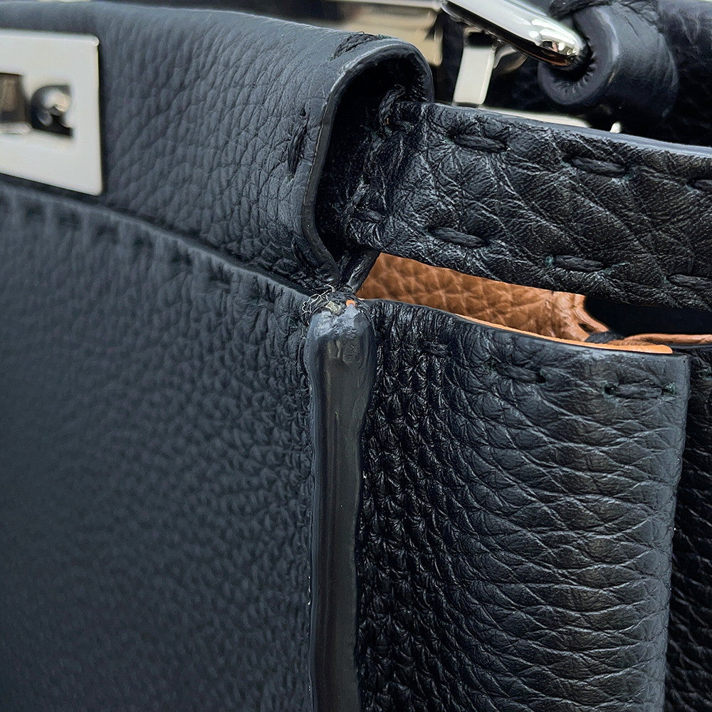 FENDI Peekaboo Selleria Black8BN244 Leather Size Mini