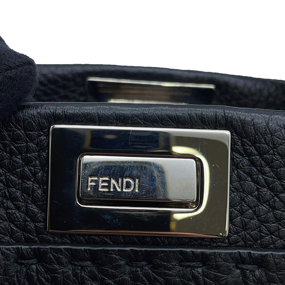 FENDI Peekaboo Selleria Black8BN244 Leather Size Mini