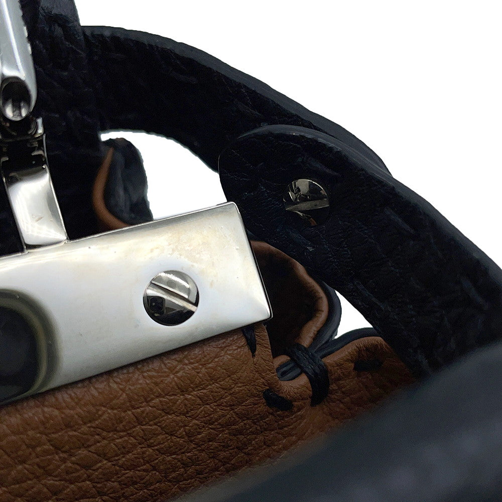 FENDI Peekaboo Selleria Black8BN244 Leather Size Mini