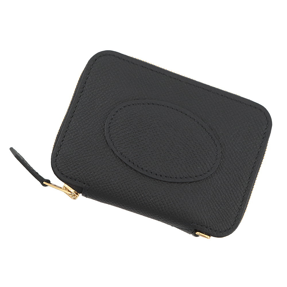HERMES Macaron Compact Black Epsom