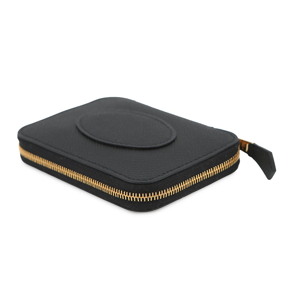 HERMES Macaron Compact Black Epsom