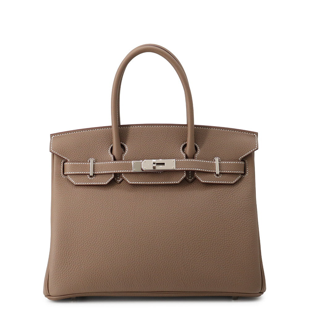 HERMES Birkin Etoupe Togo Leather Size 30