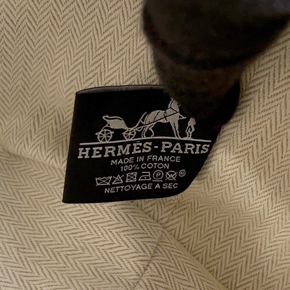HERMES Brid a Black Marine Canvas Size PM