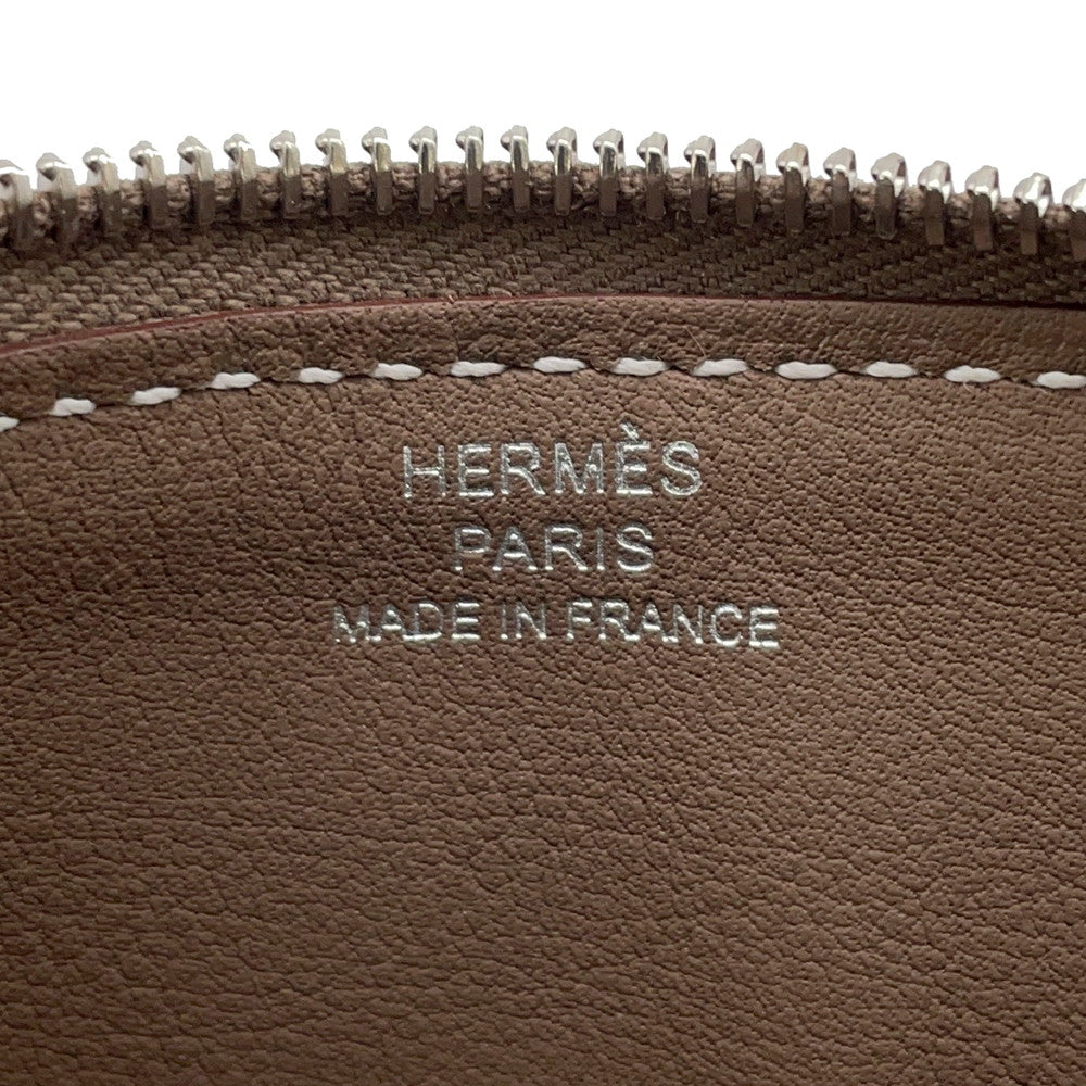 HERMES Zip Ango Coin purse Etoupe Evercolor
