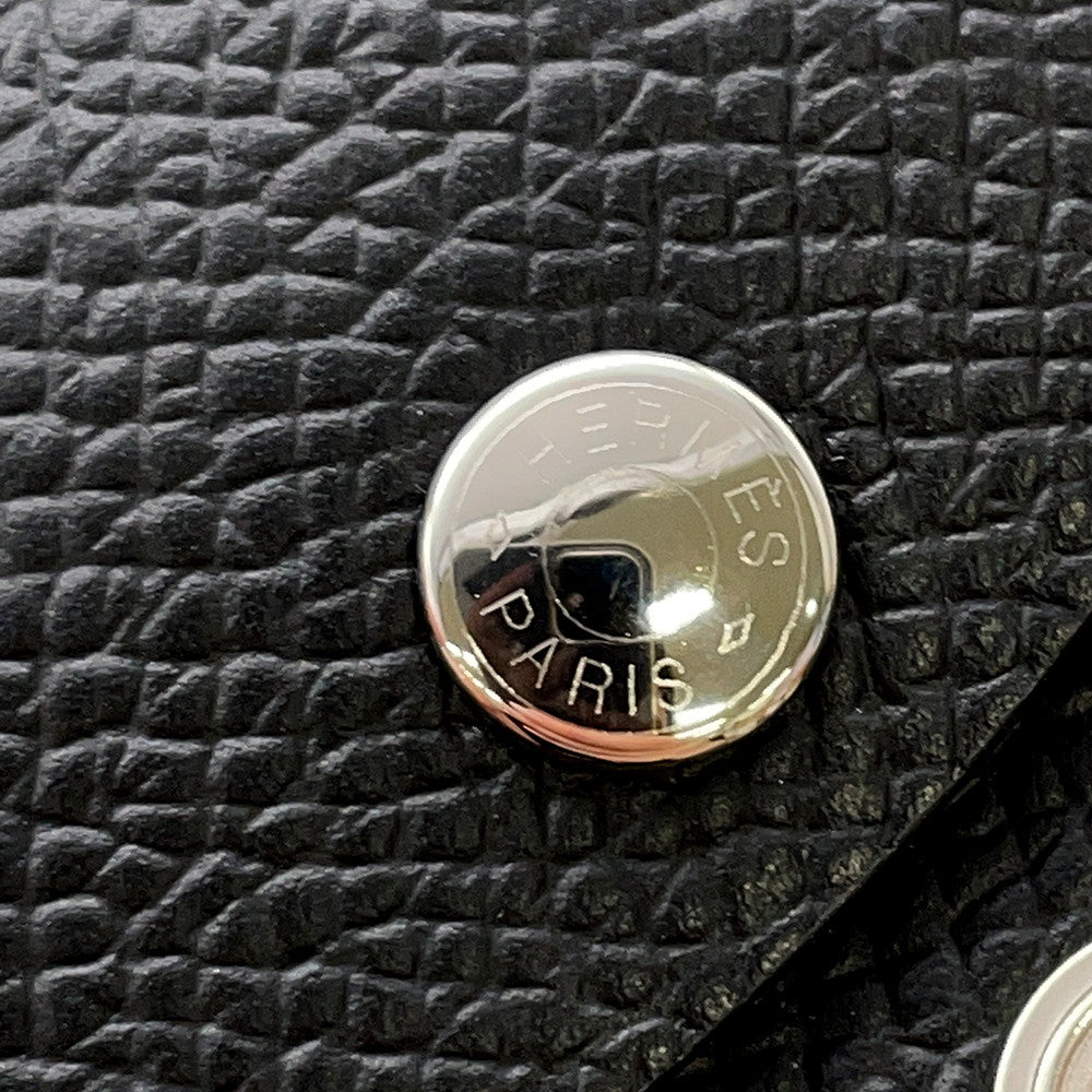 HERMES Calvi Duo Black Epsom
