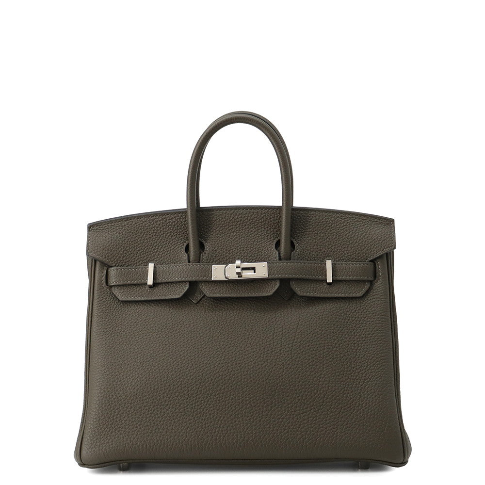 HERMES Birkin Vert Maki Togo Leather Size 25