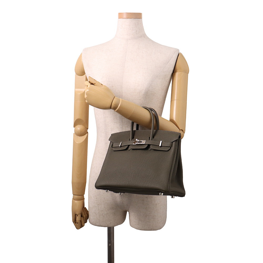 HERMES Birkin Vert Maki Togo Leather Size 25