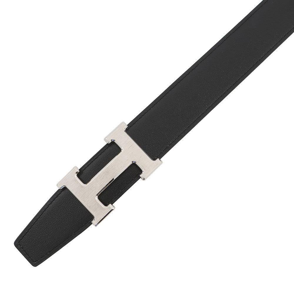 HERMES Constance Belt Size 90 Black/Gold Box Calf Leather Togo Leather