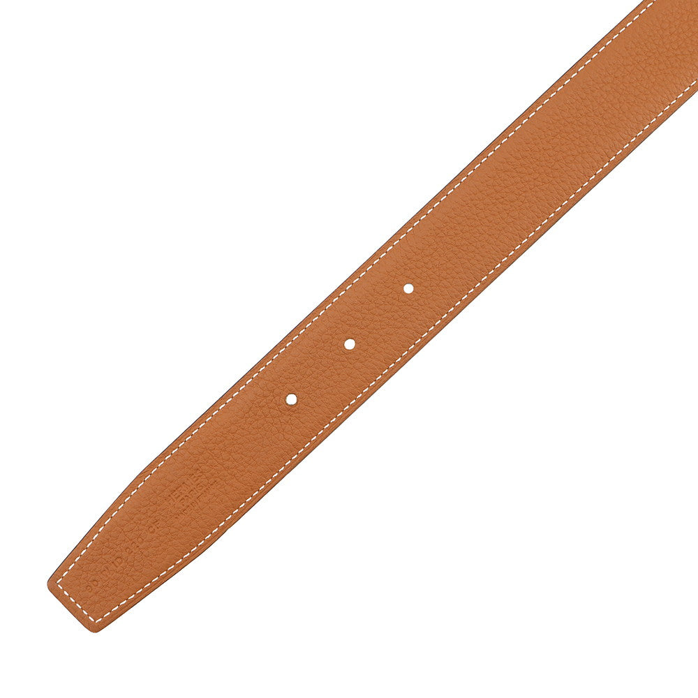HERMES Constance Belt Size 90 Black/Gold Box Calf Leather Togo Leather