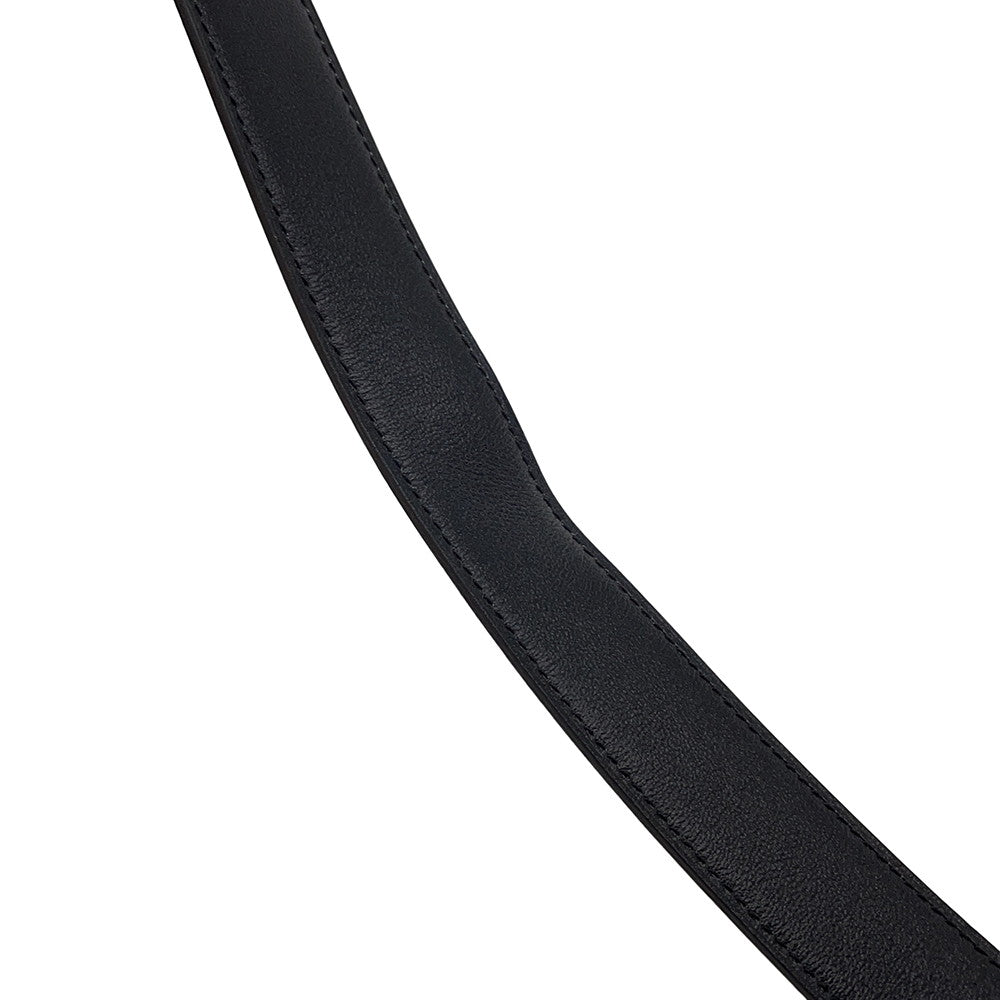 HERMES Constance Belt Size 90 Black/Gold Box Calf Leather Togo Leather